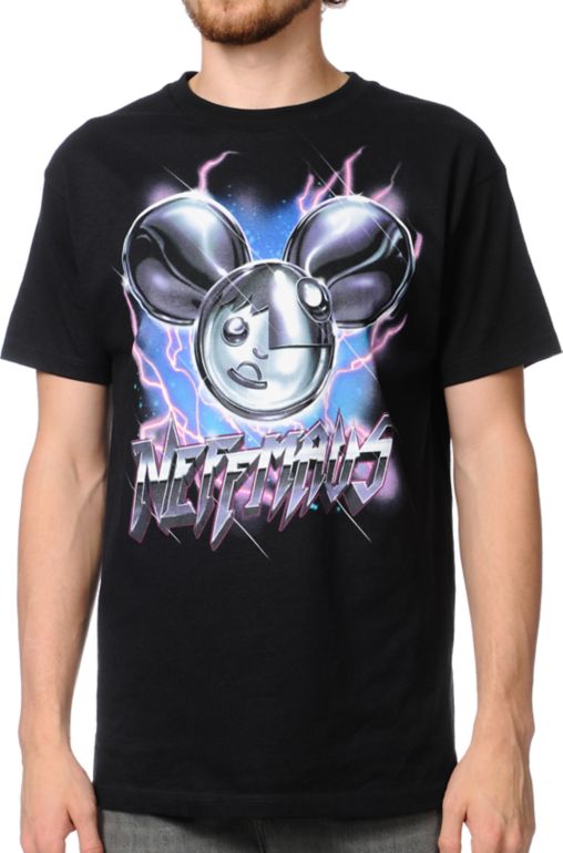 Neff x Deadmau5 Shock NeffMau5 Black Tee Shirt