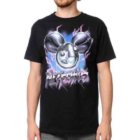 Neff x Deadmau5 Shock NeffMau5 Black Tee Shirt