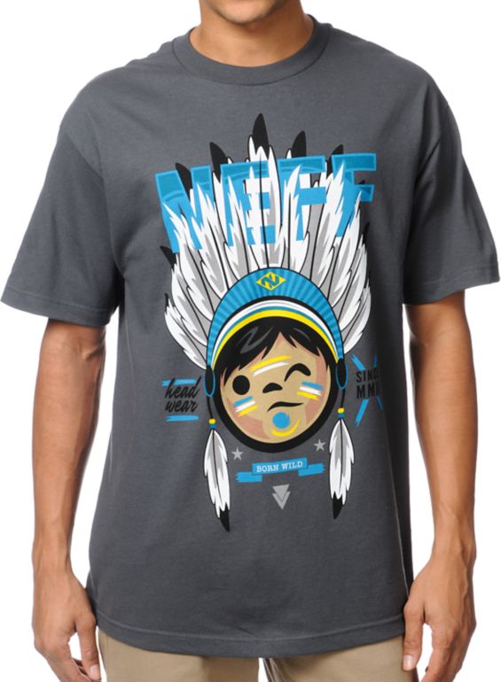 Neff Headdress Charcoal Tee Shirt