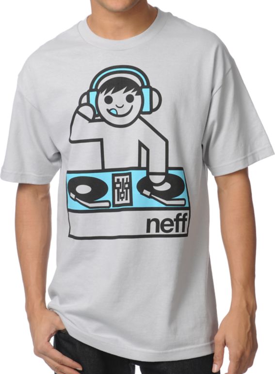 Neff DJ Blaster Silver Tee Shirt