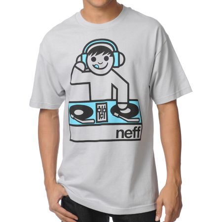 Neff DJ Blaster Silver Tee Shirt