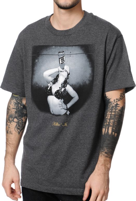 DGK Killn It Charcoal Tee Shirt