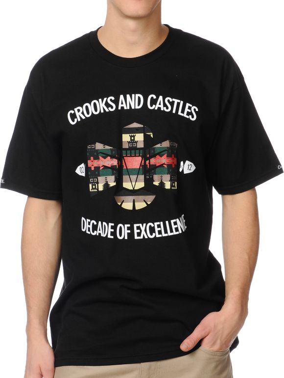 Crooks and Castles Mayan Bird Black Tee Shirt