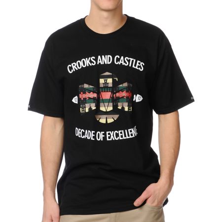 Crooks and Castles Mayan Bird Black Tee Shirt