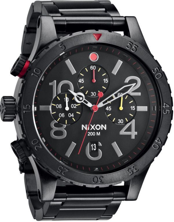 Nixon 48-20 All Black Chronograph Watch