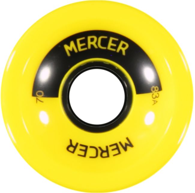 Mercer 70mm Yellow 78a Longboard Wheels