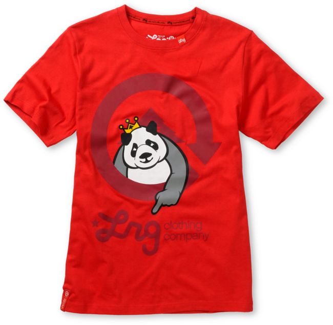 LRG Boys Homeboy Panda Red Tee Shirt