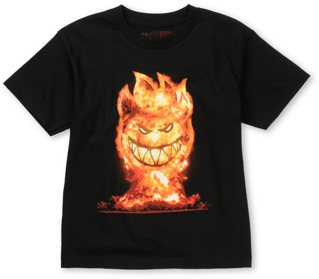 Spitfire Boys Nuke Black Tee Shirt