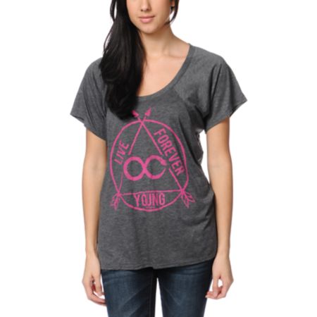 Jawbreaking Forever Young Heather Grey Tee Shirt