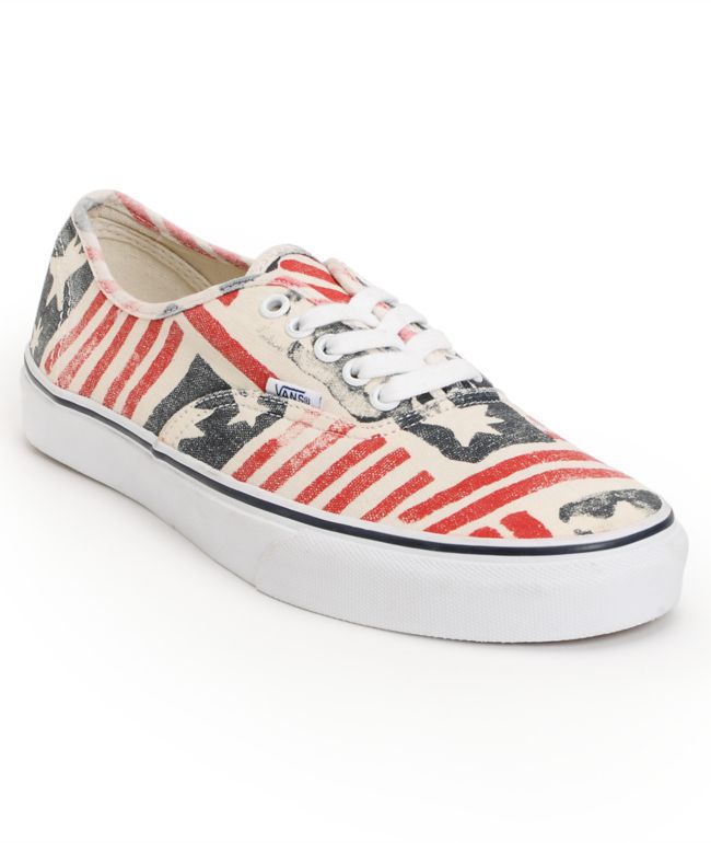 Vans Authentic Doren Retro Flag Skate Shoe