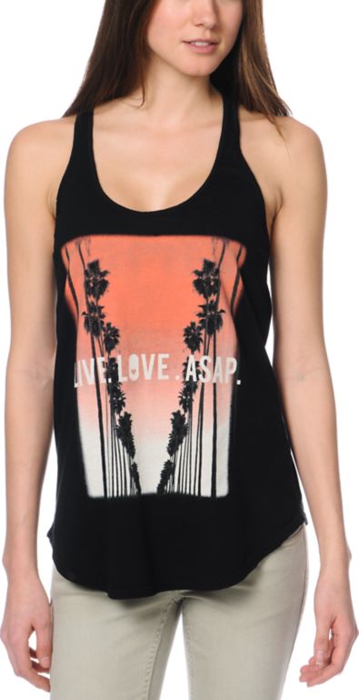Lira ASAP Black Racerback Tank Top