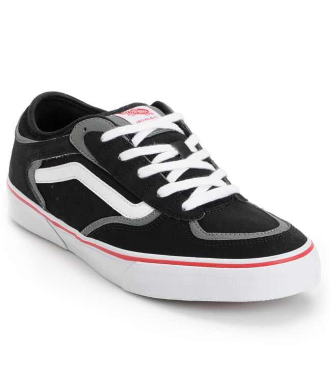 Vans Rowley Pro Black, Red, & White Skate Shoe