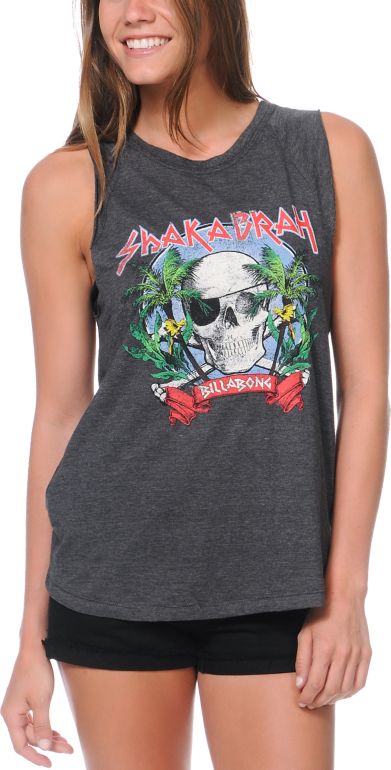 Billabong Headtrip Black Muscle Tank Top