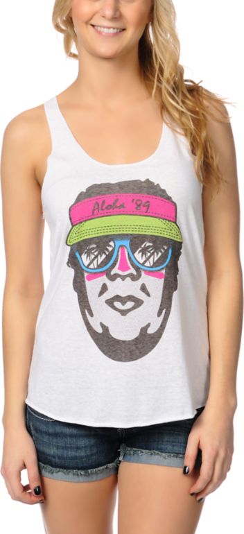 Obey Aloha 89 Natural Racerback Tank Top