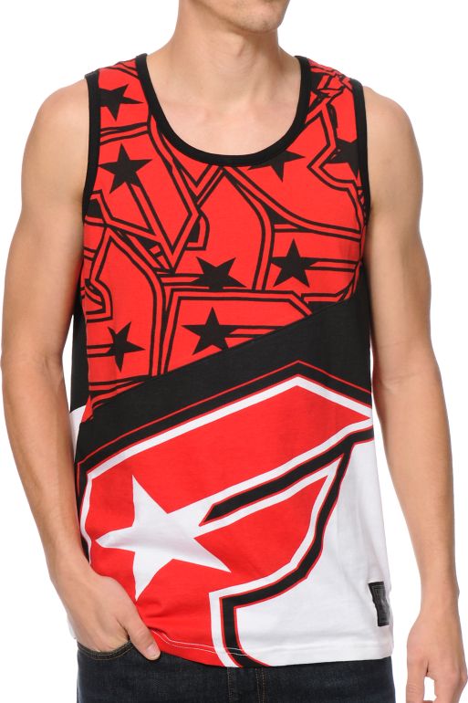 Famous Stars & Straps Bombard Red Tank Top