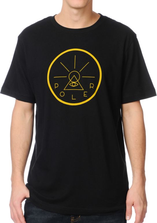 Poler Golden Circle Black & Gold Tee Shirt