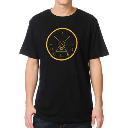 Poler Golden Circle Black & Gold Tee Shirt