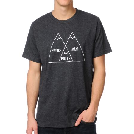Poler Venn Diagram Dark Grey Tee Shirt