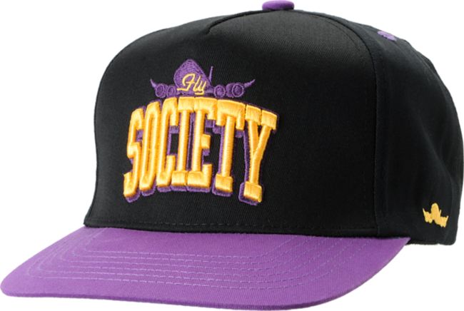 Fly Society Arch Black Snapback Hat