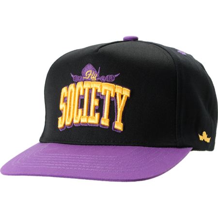 Fly Society Arch Black Snapback Hat