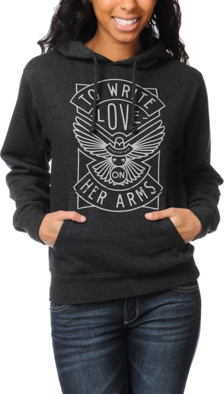 TWLOHA Dove Charcoal Grey Pullover Hoodie