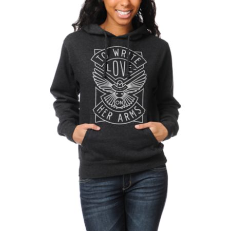 TWLOHA Dove Charcoal Grey Pullover Hoodie 
