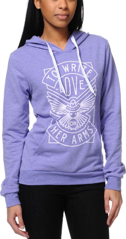 TWLOHA Dove Heahter Purple Pullover Hoodie