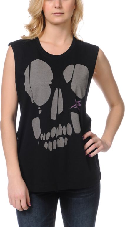 Young & Reckless Headcase Black Muscle Tank Top