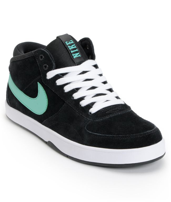 Nike SB Mavrk Mid 3 Black & Mint Suede Skate Shoe