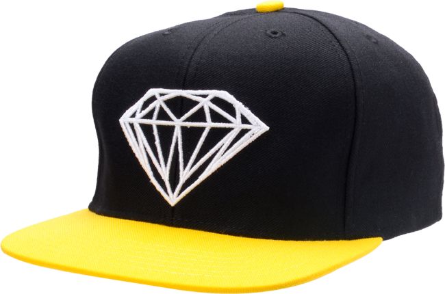 Diamond Supply Brilliant Black & Yellow Snapback Hat