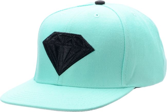Diamond Supply Emblem Teal & Black Snapback Hat