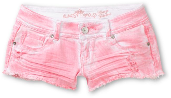 Almost Famous Scarlet Blush Pink Tie Dye Cut Off Shorts