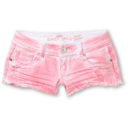 Almost Famous Scarlet Blush Pink Tie Dye Cut Off Shorts