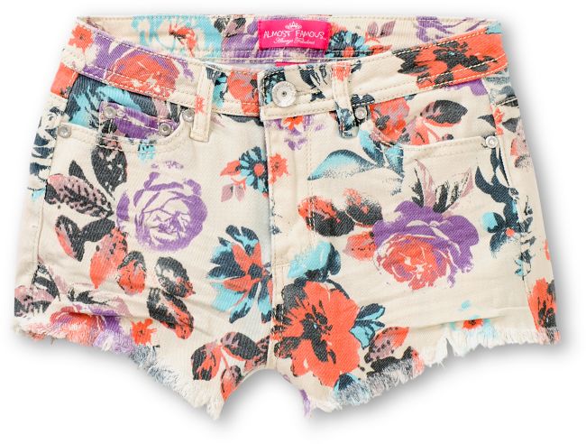 Almost Famous Pamela Hawaiian Print High Waisted Shorts