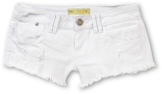 Almost Famous Maggi White Cut Off Shorts