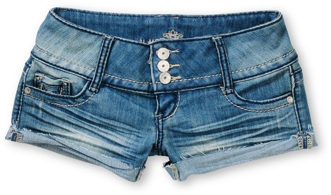 Almost Famous Heidi Medium Blue Cut Off Shorts