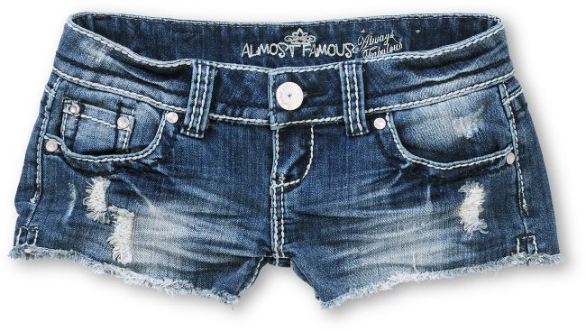Almost Famous Holly Medium Blue Cut Off Shorts