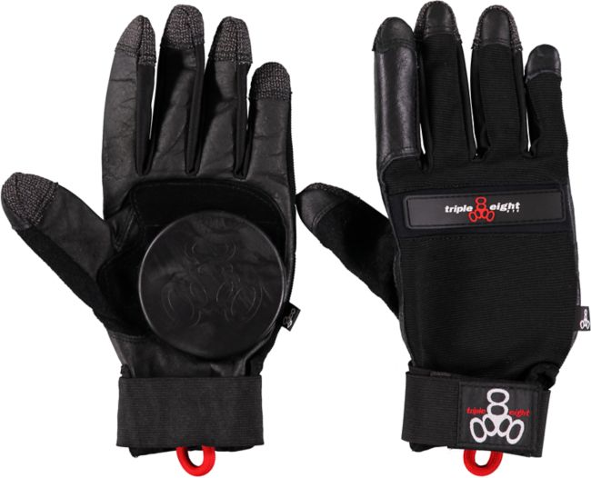 Triple 8 Downhill Black Slide Gloves