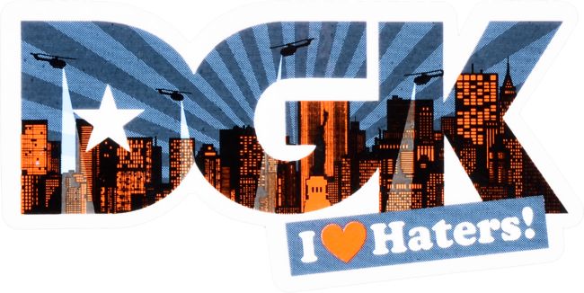 DGK Hater NY Blue & Orange Sticker