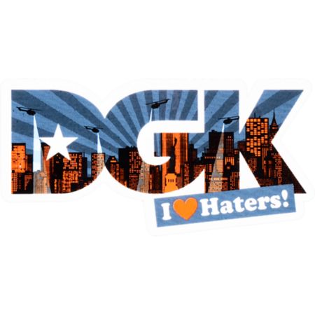 DGK Hater NY Blue & Orange Sticker