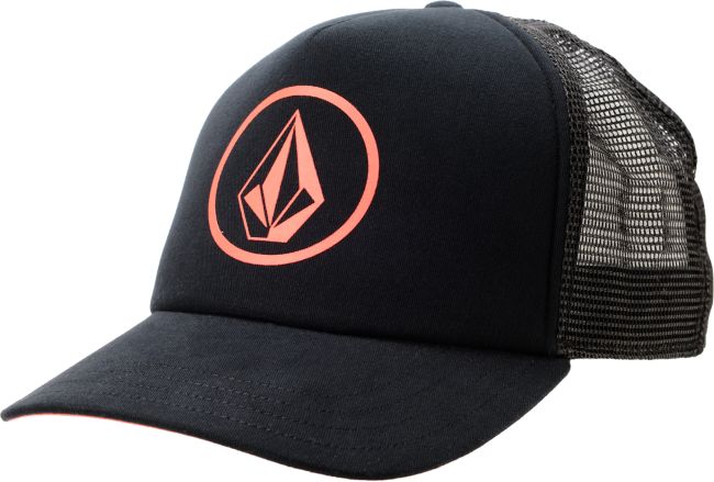Volcom Girls Circle Stone Black Trucker Hat