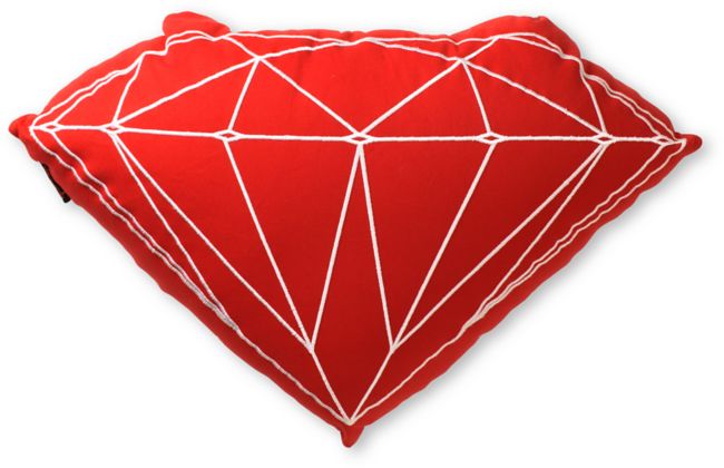 Diamond Supply Brilliant Red Pillow