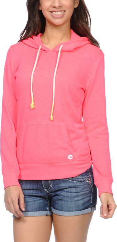 Billabong Open Roadz Neon Pink Pullover Hoodie