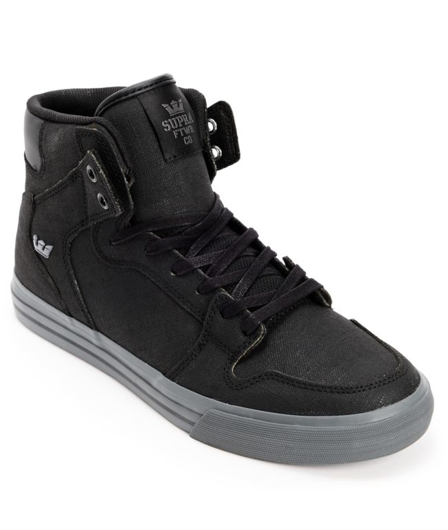 Supra Vaider Black & Charcoal Tuf Gunny Shoe