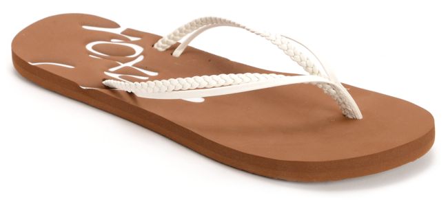 Roxy Rio II White & Tan Sandals