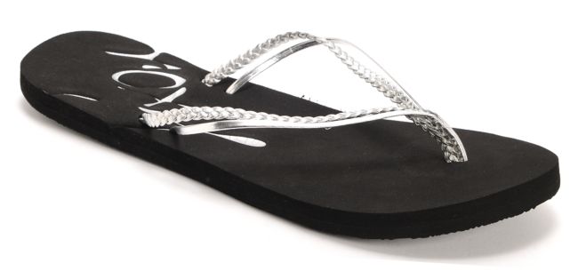 Roxy Rio II Silver & Black Sandals