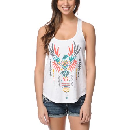Empyre Girls Take Wing White Racerback Tank Top 