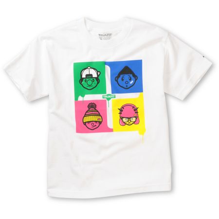 Trukfit Boys Connect Four White Tee Shirt