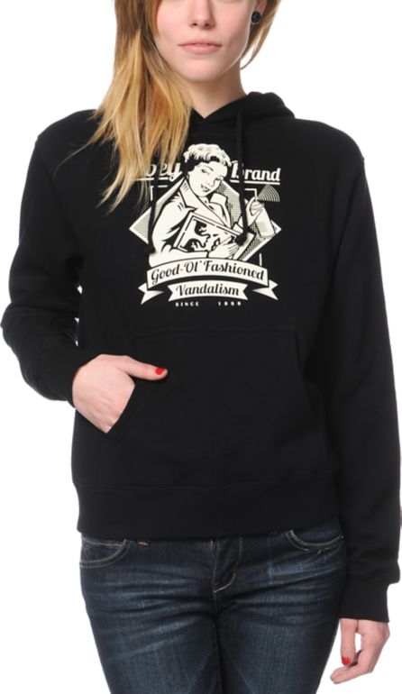 Obey Brandalism Black Pullover Hoodie