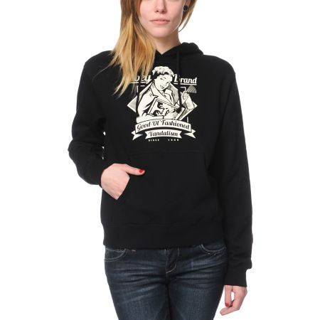 Obey Brandalism Black Pullover Hoodie